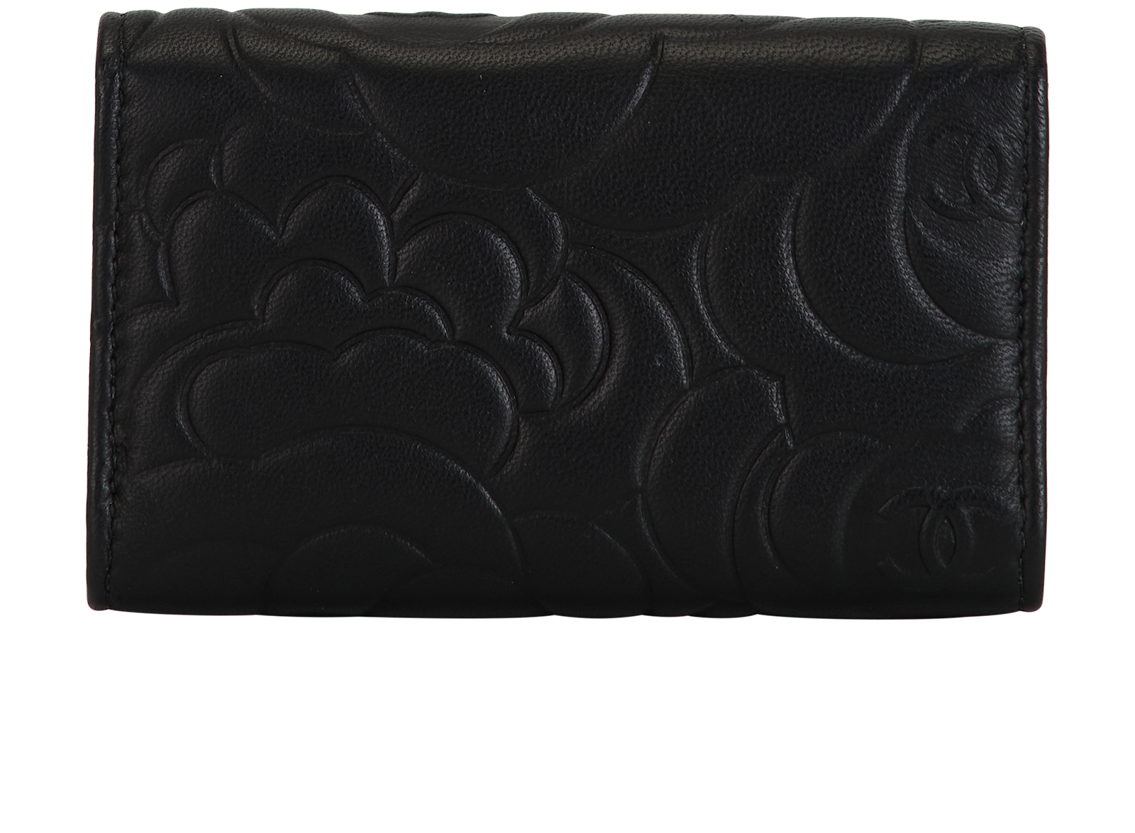 Chanel Camelia key case, &pound;295, Accessories, Black, Leather, Back view